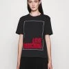 Il più economico 🤩 Love Moschino T-shirt Con Stampa - Black, Donna 🎉