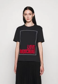 Il più economico 🤩 Love Moschino T-shirt Con Stampa - Black, Donna 🎉