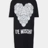 Vendita calda 🔔 Love Moschino Vestito Di Maglina - Black, Donna ❤️