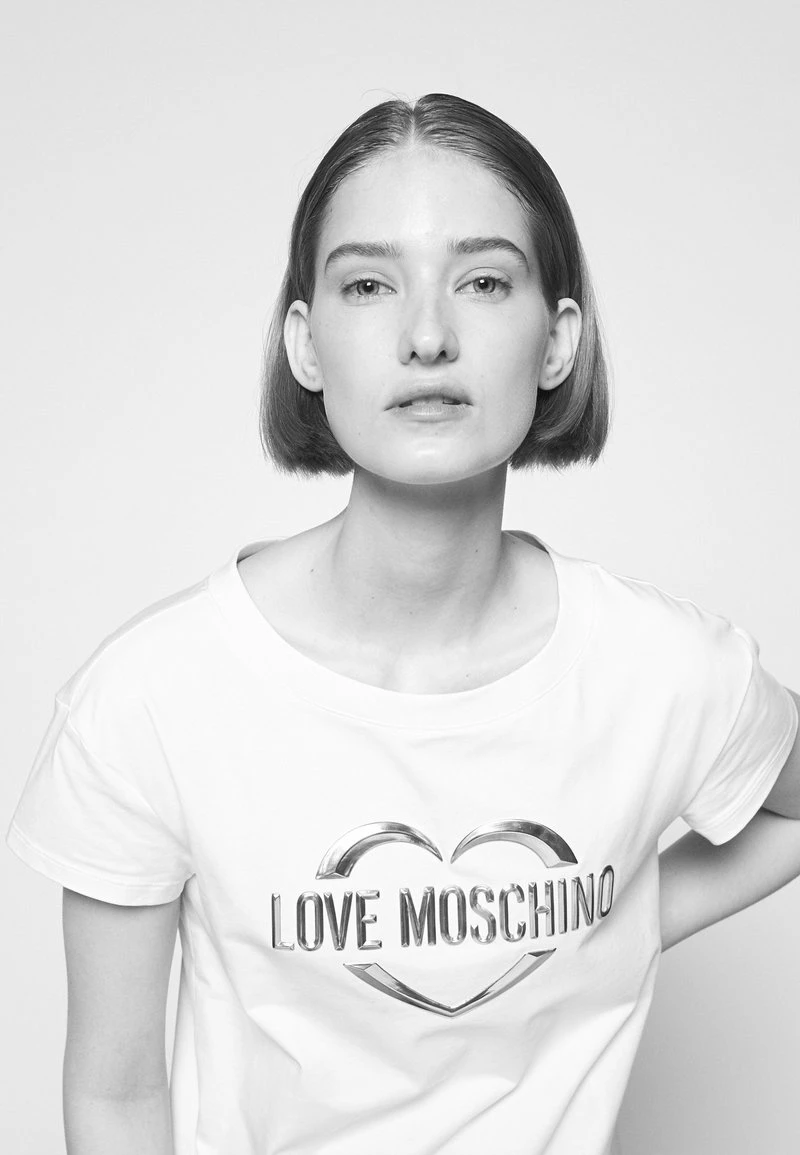 Il più economico 💯 Love Moschino T-shirt Con Stampa - Optical White, Donna 👍 5 Il più economico 💯 Love Moschino T-shirt Con Stampa - Optical White, Donna 👍 - immagine 5