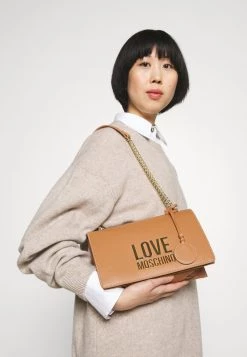 Vendita all'ingrosso π Love Moschino NEW LOGO CHAIN FLAP XBODY - Borsa A Tracolla - Camel, Donna π―