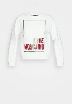Sconto 🤩 Love Moschino Felpa - Optical White, Donna 😀 -Vendite Love Moschino 0e10fc59aef04f8a99df8df061b6277a