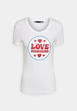 Migliore vendita 🤩 Love Moschino T-shirt Con Stampa - Optical White, Donna ❤️