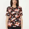 Bilancio 🎉 Love Moschino T-shirt Con Stampa - Cuor Stel Nero, Donna 🔔