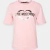 Nuovo di zecca 🛒 Love Moschino T-shirt Con Stampa - Pink, Donna 👍