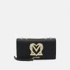 Nuovo 🥰 Love Moschino SHINY SHOULDER BAG - Borsa A Tracolla - Nero, Donna ✔️