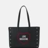 Miglior offerta 🎉 Love Moschino HEART STUD TOTE - Borsa A Mano - Nero, Donna ⭐