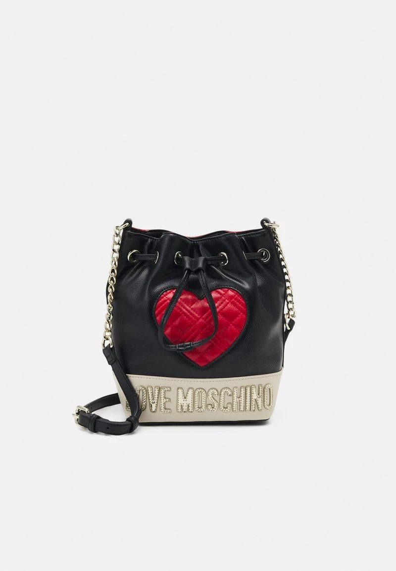 Nuovo ✔️ Love Moschino CHAIN BIG QUILTED HEART BUCKET BAG - Borsa A Tracolla - Multi Coloured, Donna ✔️ 1 Nuovo ✔️ Love Moschino CHAIN BIG QUILTED HEART BUCKET BAG - Borsa A Tracolla - Multi Coloured, Donna ✔️