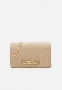 Buono 👍 Love Moschino QUILTED CHAIN LOGO CROSSBODY - Borsa A Tracolla - Naturale/nude, Donna 😉