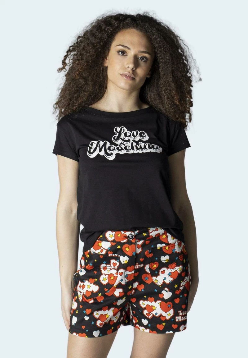 Il piรน economico ๐ Love Moschino T-shirt Con Stampa - Black, Donna ๐ 1 Il piรน economico ๐ Love Moschino T-shirt Con Stampa - Black, Donna ๐