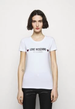 Bilancio β¨ Love Moschino T-shirt Con Stampa - Optical White, Donna π₯°