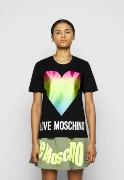Miglior offerta 😍 Love Moschino T-shirt Con Stampa - Black, Donna 🧨