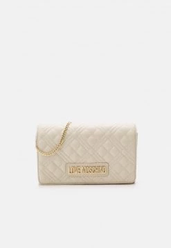 Presa 🥰 Love Moschino QUILTED CHAIN LOGO CROSSBODY - Borsa A Tracolla - Avorio, Donna 😉