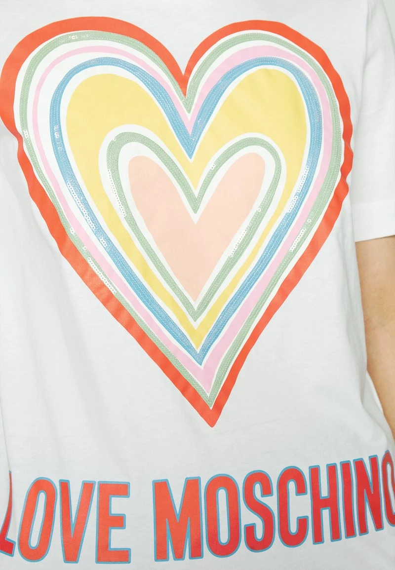A buon mercato π― Love Moschino T-shirt Con Stampa - Optical White, Donna π 6 A buon mercato π― Love Moschino T-shirt Con Stampa - Optical White, Donna π - immagine 6