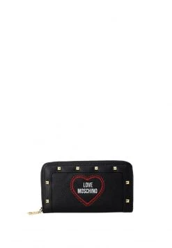 Acquistare 🔥 Love Moschino CUORE RICAMO - Portafoglio - Black, Donna 😉