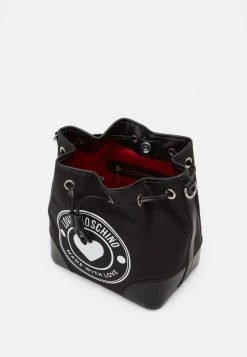 Miglior prezzo 🌟 Love Moschino STRIPED BUCKET - Borsa A Mano - Nero, Donna 🛒 -Vendite Love Moschino 3266340f33e847688b2fae44432ce7fd