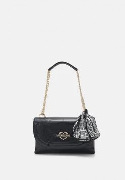 Il più economico 🎉 Love Moschino CROC TOP HANDLE FOULARD SHOULDER - Borsa A Tracolla - Black, Donna ✔️