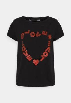 Miglior prezzo 🧨 Love Moschino T-shirt Con Stampa - Black, Donna 👏 -Vendite Love Moschino 3a91e76c10574d428ada9dc9db84350a