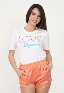 Presa 🛒 Love Moschino T-shirt Con Stampa - Optical White, Donna 🔥 -Vendite Love Moschino 3dd387dbdedc458592eea9b85182e528