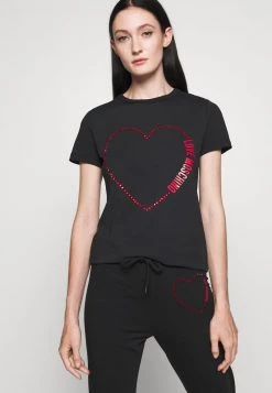 Promo ⌛ Love Moschino T-shirt Con Stampa - Black, Donna 🧨 -Vendite Love Moschino 4214f2c6e1f34beabaeb586c1002d8e9