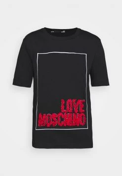 Il più economico 🤩 Love Moschino T-shirt Con Stampa - Black, Donna 🎉 -Vendite Love Moschino 4444ee3c264c4d3692305bbfec4a16e8