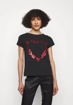 Miglior prezzo 🧨 Love Moschino T-shirt Con Stampa - Black, Donna 👏