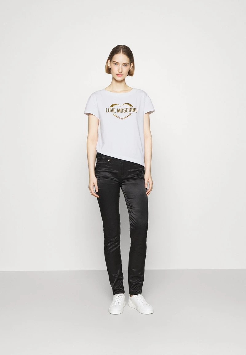 Il più economico 💯 Love Moschino T-shirt Con Stampa - Optical White, Donna 👍 2 Il più economico 💯 Love Moschino T-shirt Con Stampa - Optical White, Donna 👍 - immagine 2