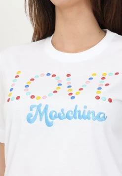 Presa 🛒 Love Moschino T-shirt Con Stampa - Optical White, Donna 🔥 -Vendite Love Moschino 5661b1eb293346099cb92a878ccc2741