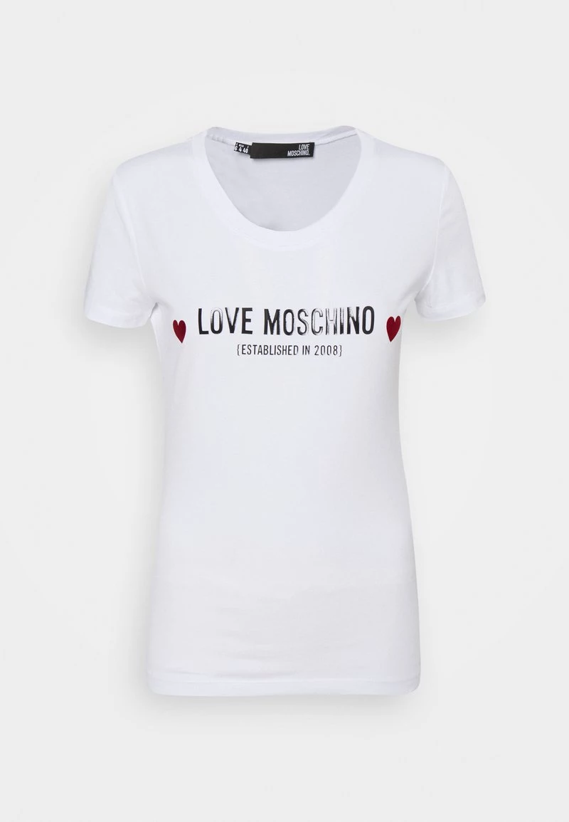 Bilancio ✨ Love Moschino T-shirt Con Stampa - Optical White, Donna 🥰 4 Bilancio ✨ Love Moschino T-shirt Con Stampa - Optical White, Donna 🥰 - immagine 4