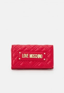 Vendita lampo 🔔 Love Moschino QUILTED LOGO FLAP WALLET - Portafoglio - Rosso, Donna 👏