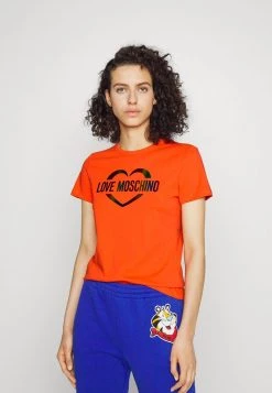 Vendita lampo π Love Moschino T-shirt Con Stampa - Orange, Donna π―