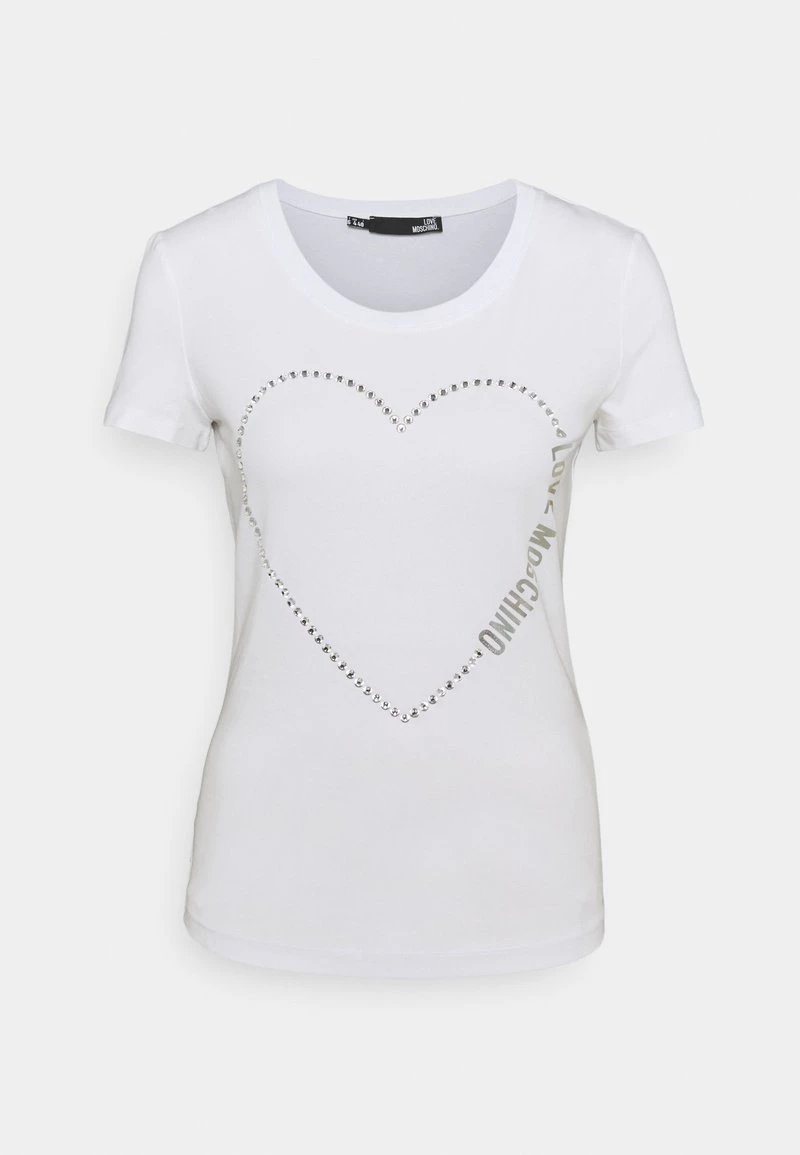 Il più economico ❤️ Love Moschino T-shirt Con Stampa - Optical White, Donna 👍 6 Il più economico ❤️ Love Moschino T-shirt Con Stampa - Optical White, Donna 👍 - immagine 6