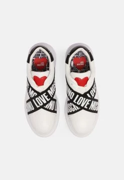 Acquistare 💯 Love Moschino MIT LABEL DETAILS - 👟 Sneakers Basse - White / Black, Donna 🥰 -Vendite Love Moschino 60973cd52c3d4cf1b415625b79182aeb