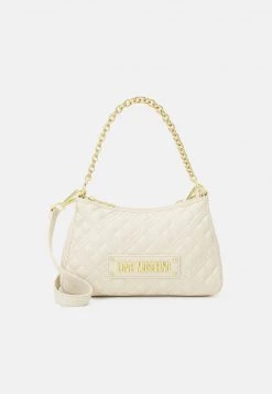 Miglior prezzo 👏 Love Moschino QUILTED LOGO CHAIN POUCHETTE - Borsa A Mano - Off-white, Donna ⭐