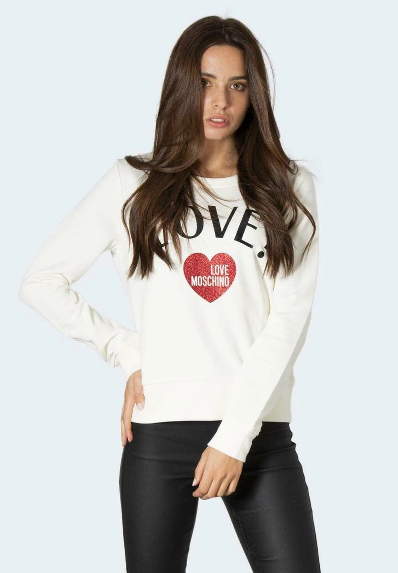 Vendita calda 🧨 Love Moschino Felpa - Cream, Donna ❤️ 1 Vendita calda 🧨 Love Moschino Felpa - Cream, Donna ❤️