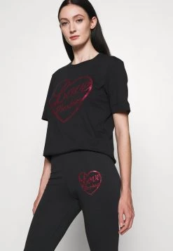 Buono 👍 Love Moschino T-shirt Con Stampa - Black, Donna 👏 -Vendite Love Moschino 6518a685145140b39d6c668e805afd46