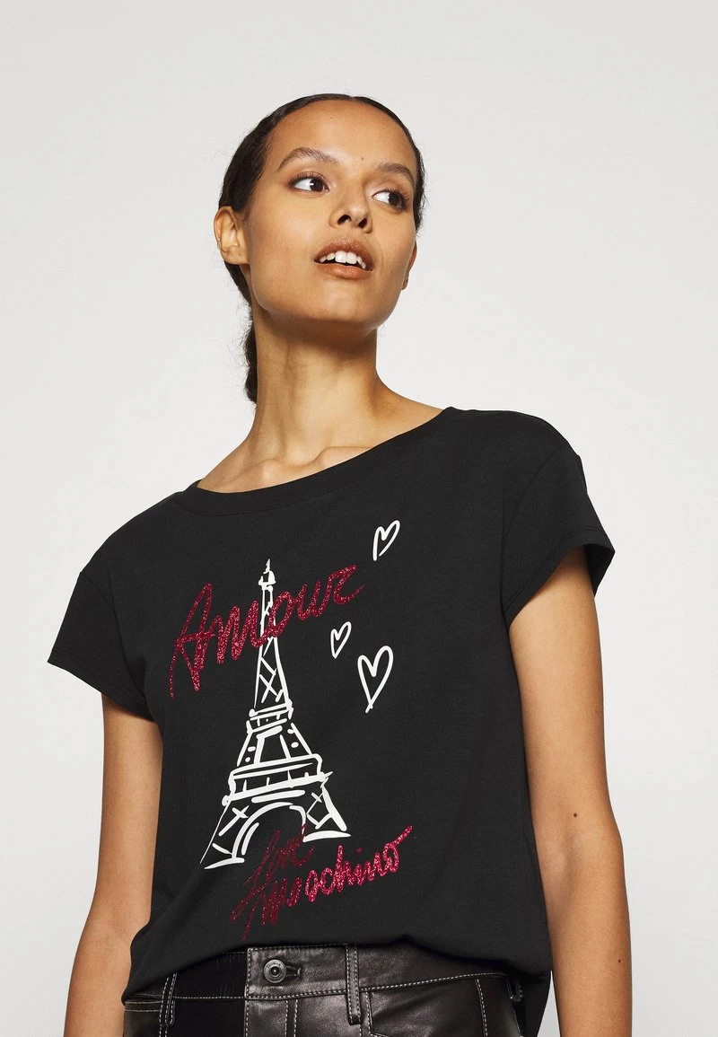 Vendita all'ingrosso π€© Love Moschino T-shirt Con Stampa - Black, Donna π 4 Vendita all'ingrosso π€© Love Moschino T-shirt Con Stampa - Black, Donna π - immagine 4