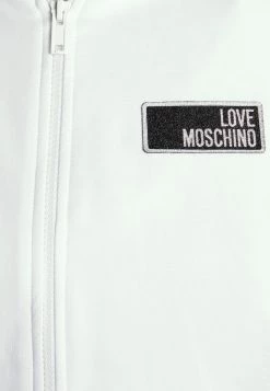 A buon mercato 😍 Love Moschino Felpa Con Zip - Optical White, Donna 🧨 -Vendite Love Moschino 671182cc28d8440cb748c641fe46a8f1