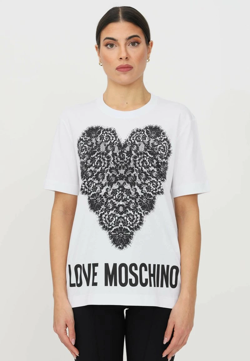 Sconto π₯° Love Moschino T-shirt Con Stampa - Optical White, Donna π 4 Sconto π₯° Love Moschino T-shirt Con Stampa - Optical White, Donna π - immagine 4