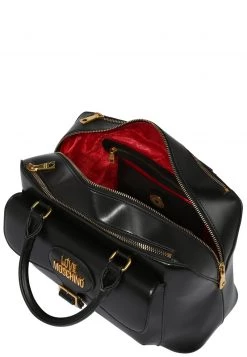 Nuovo 🔔 Love Moschino MIT LABEL PLATE - Borsa A Tracolla - Nero, Donna 💯 -Vendite Love Moschino 695d0e7ba56a4a9cba40da40b0ef174e