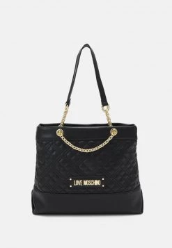 Sconto ✨ Love Moschino QUILTED LOGO FRONT CHAIN BAG - Borsa A Mano - Nero, Donna ⌛