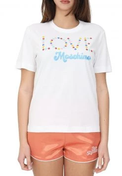 Presa 🛒 Love Moschino T-shirt Con Stampa - Optical White, Donna 🔥 -Vendite Love Moschino 6cfa8cc8335a41a88c77f85563fb52bb