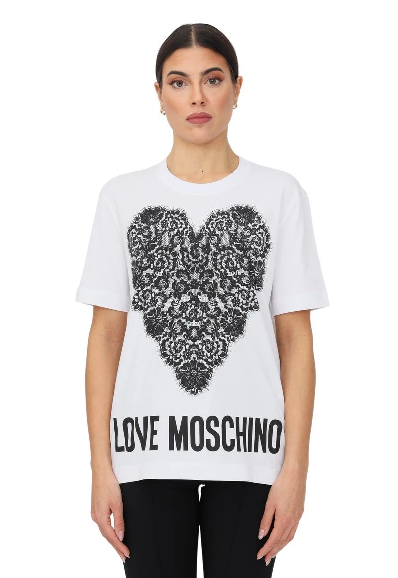 Sconto π₯° Love Moschino T-shirt Con Stampa - Optical White, Donna π 5 Sconto π₯° Love Moschino T-shirt Con Stampa - Optical White, Donna π - immagine 5