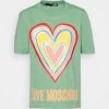Miglior prezzo 🛒 Love Moschino T-shirt Con Stampa - Green, Donna 😍