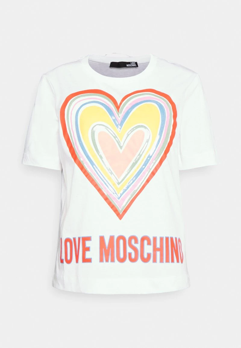 A buon mercato π― Love Moschino T-shirt Con Stampa - Optical White, Donna π 5 A buon mercato π― Love Moschino T-shirt Con Stampa - Optical White, Donna π - immagine 5