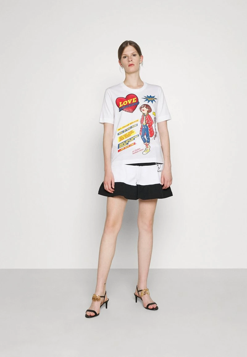 Bilancio ✨ Love Moschino T-shirt Con Stampa - Optical White, Donna ✔️ 2 Bilancio ✨ Love Moschino T-shirt Con Stampa - Optical White, Donna ✔️ - immagine 2