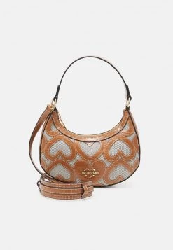 Migliore vendita 🤩 Love Moschino MULTI QUILT HEARTED BAGUETTE - Borsa A Mano - Brown, Donna 🤩