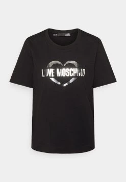 Buono ✔️ Love Moschino T-shirt Con Stampa - Black, Donna 🎁