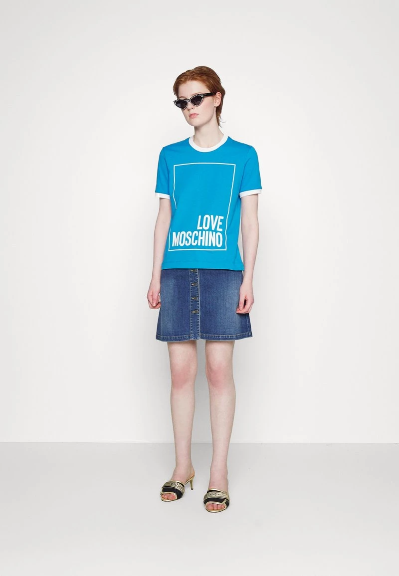 Vendita calda 🥰 Love Moschino T-shirt Con Stampa - Light Blue, Donna ❤️ 2 Vendita calda 🥰 Love Moschino T-shirt Con Stampa - Light Blue, Donna ❤️ - immagine 2