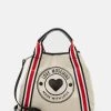 Vendita calda 👍 Love Moschino STRIPED 👜 HANDBAG - Borsa A Mano - Beige, Donna 😉